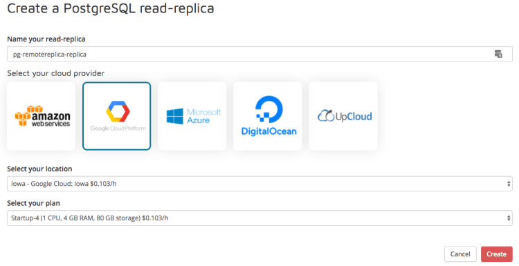 postgreSQL service details
