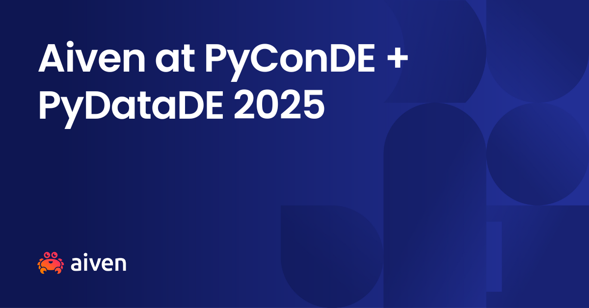 Aiven at PyConDE + PyDataDE 2025 illustration