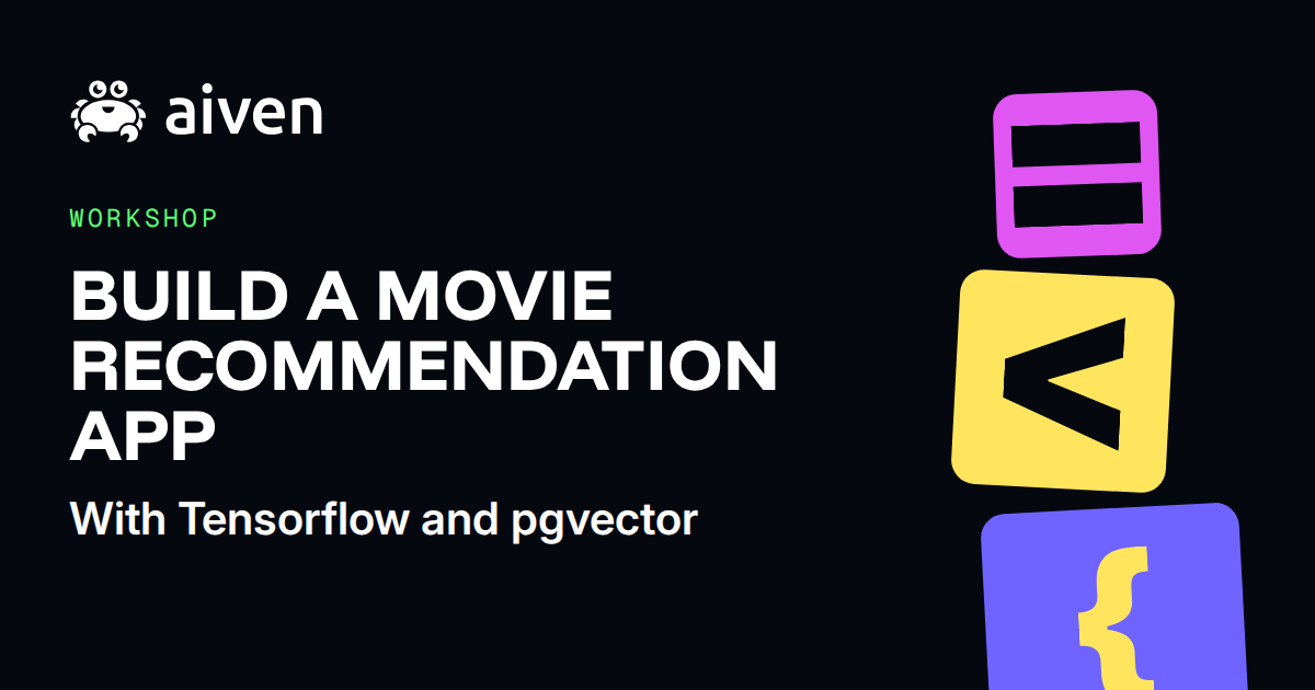 Build a movie recommendation app with Tensorflow and pgvector illustration