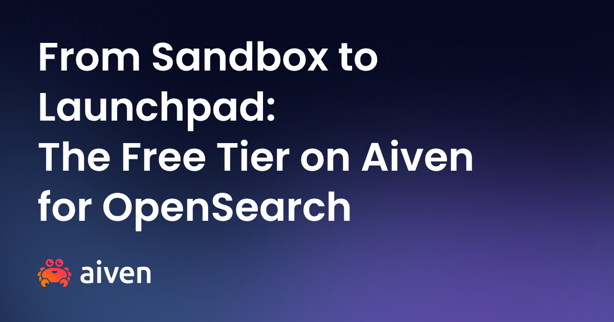 OpenSearch free tier banner