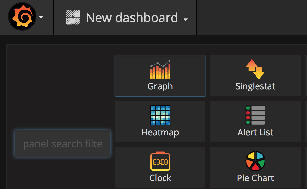 step two of creating a new graphing dashboard for your timescaledb datasource