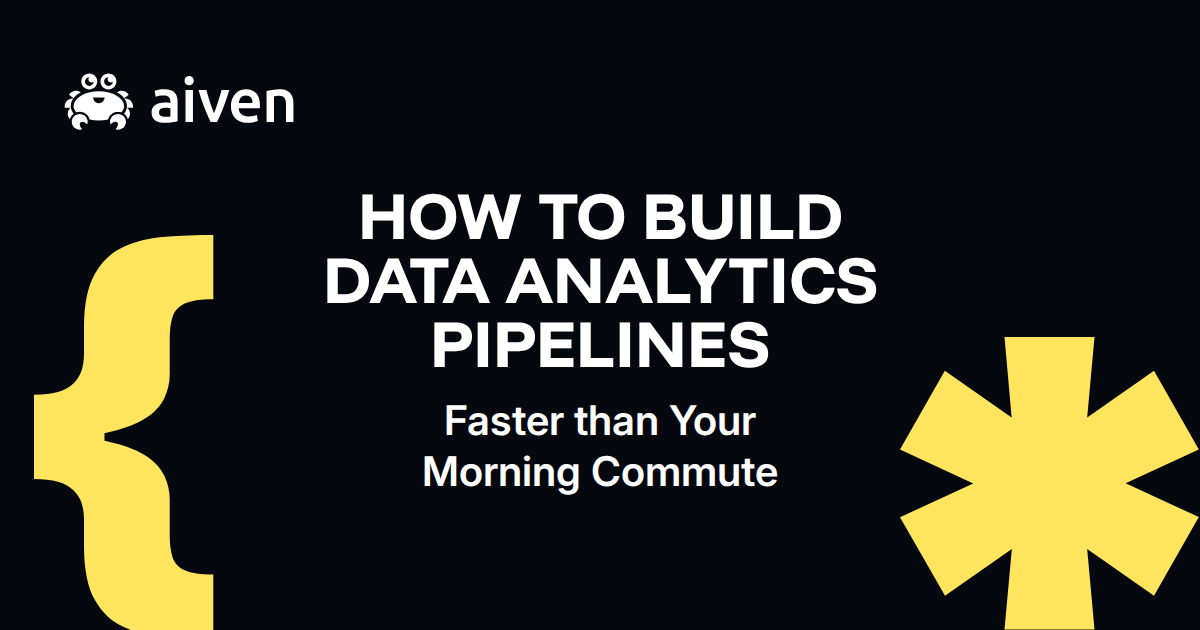 How to build data analytics pipelines faster than your morning commute illustration