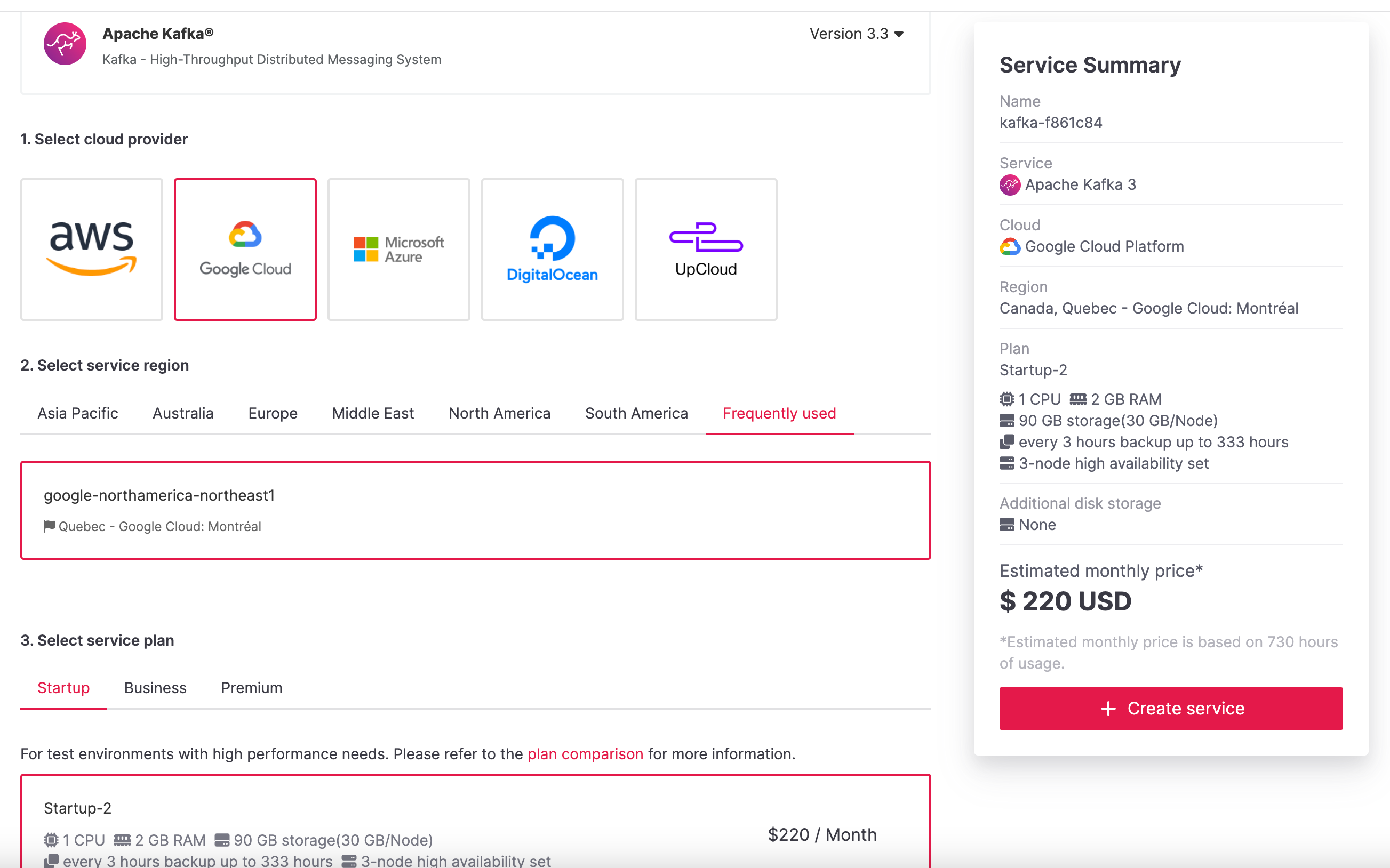 Host, port, username, password and other