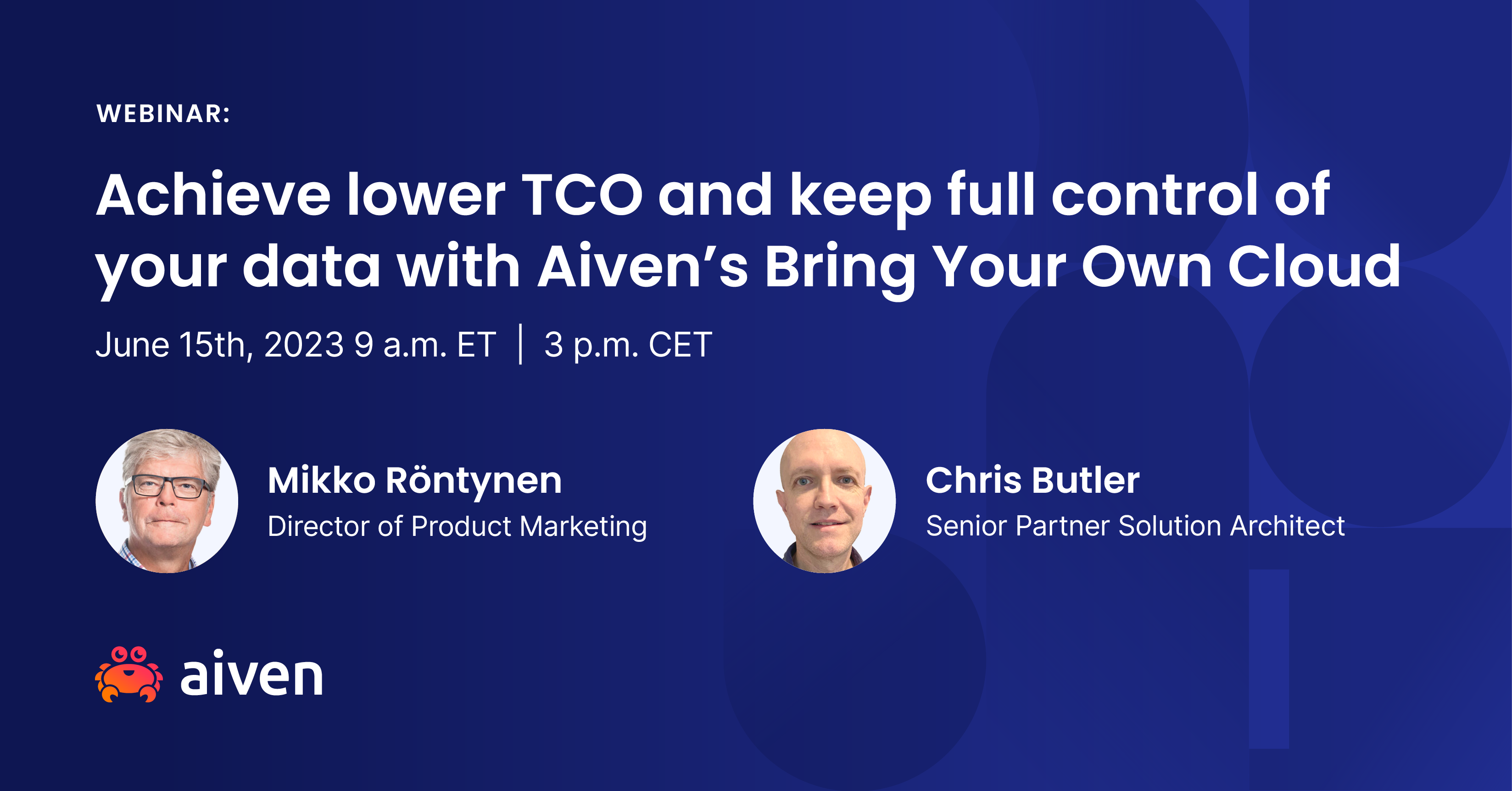Achieve lower TCO and keep full control of your data with Aiven’s Bring Your Own Cloud illustration