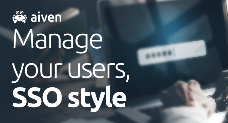 Aiven supports SAML login illustration