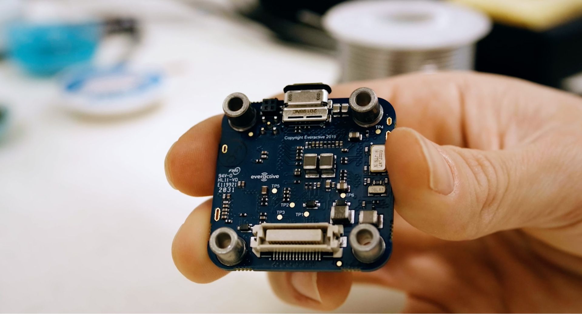 Everactive logo with graphical elements