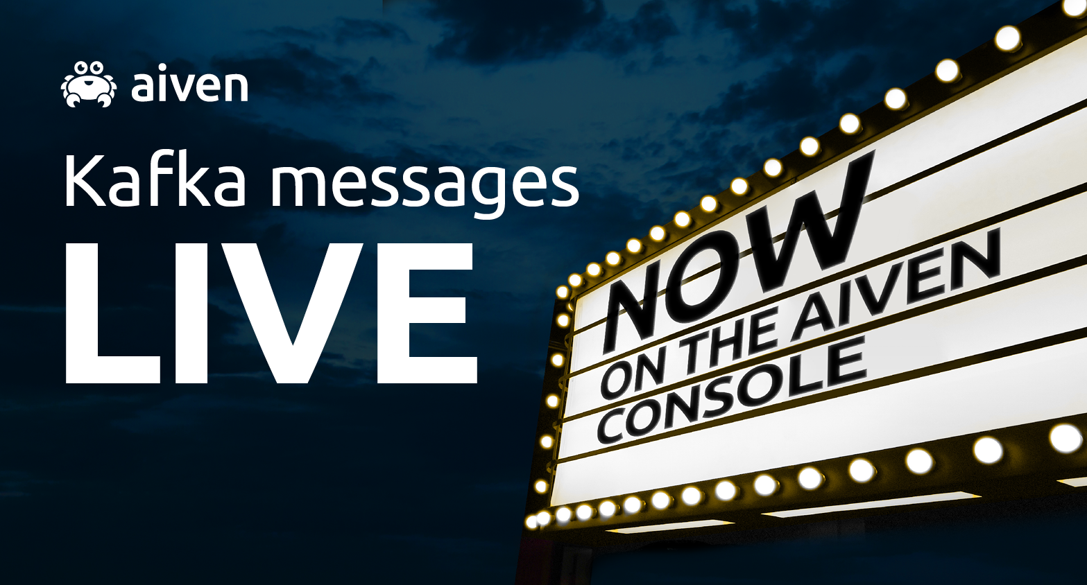 View Apache Kafka® messages live in the Aiven Console illustration