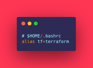 Bash Alias for Terraform