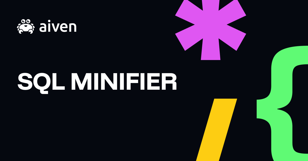 SQL Minifier illustration