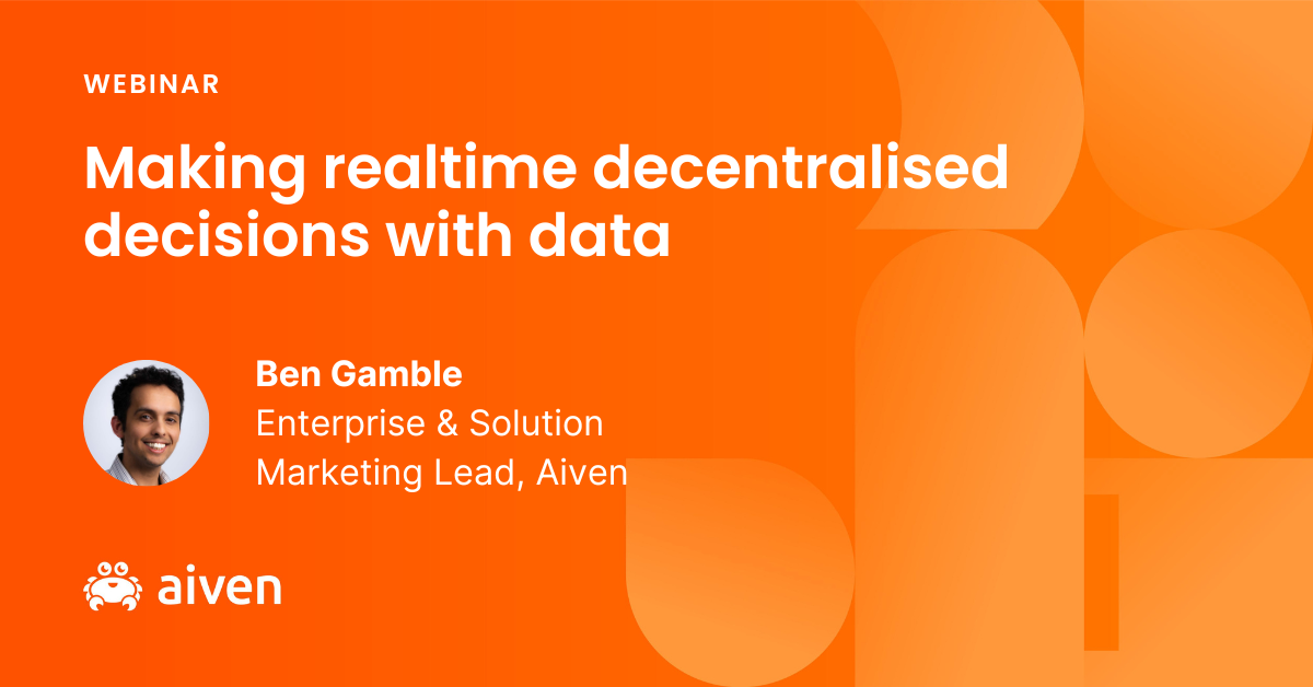 Making realtime decentralised decisions with data illustration