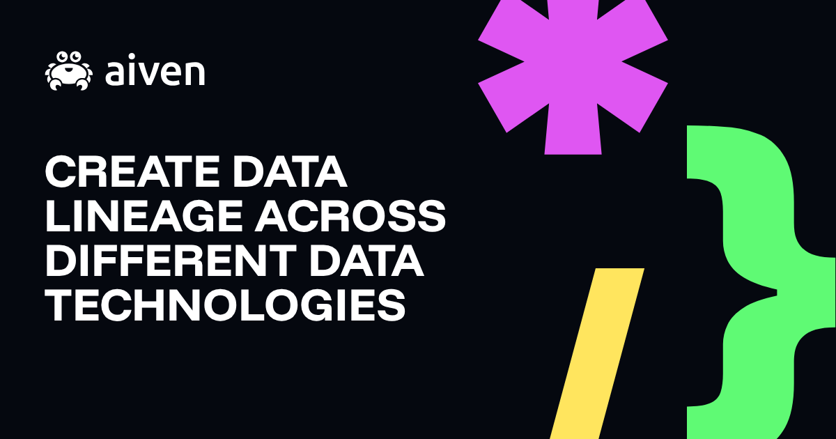 Create data lineage across different data technologies illustration