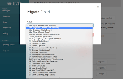 Migrating a PostgreSQL service to another cloud