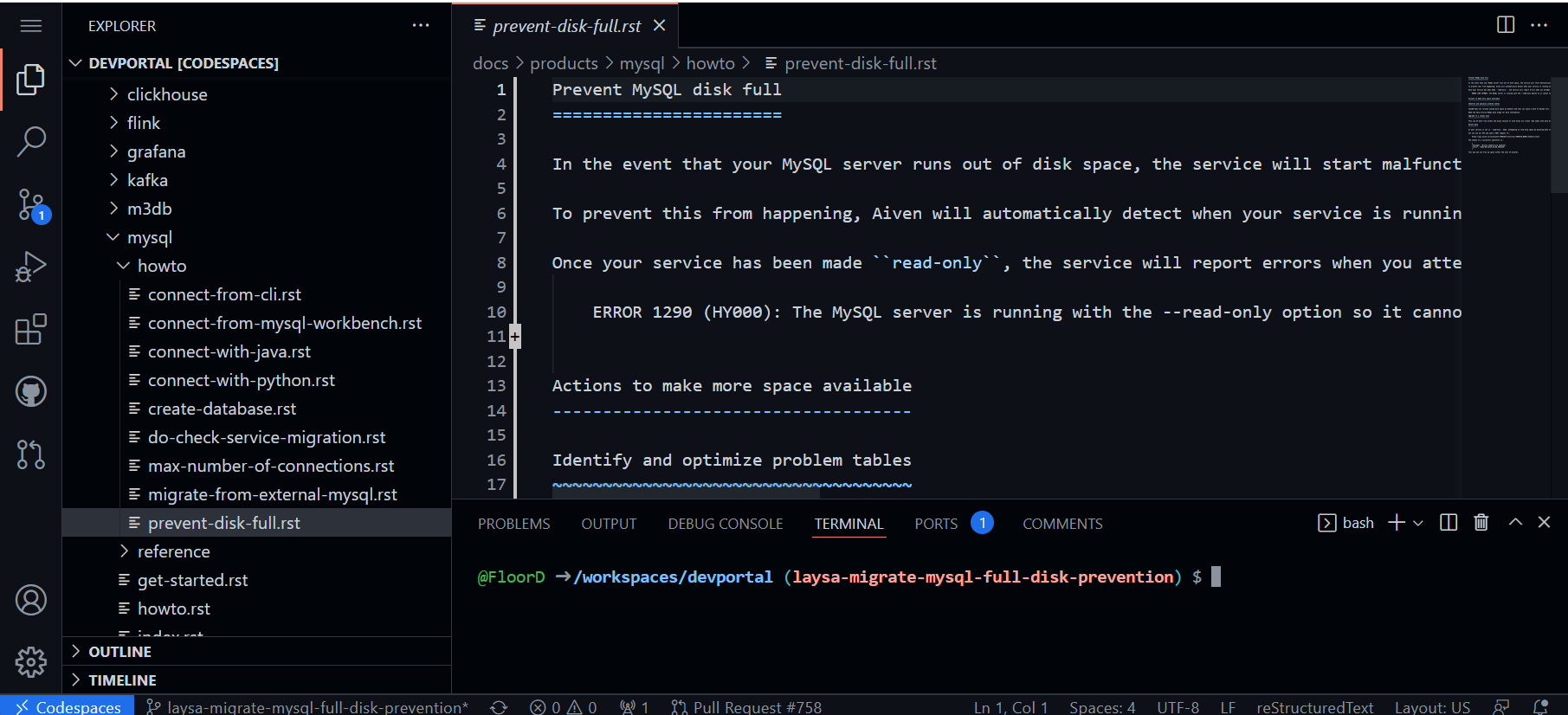 docs-as-code check out pull request