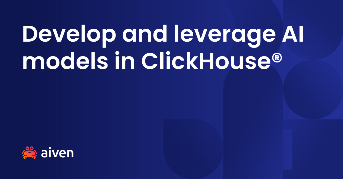 Develop and leverage AI models in ClickHouse® illustration