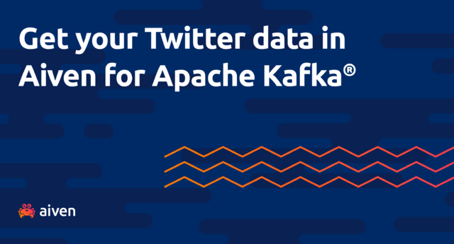 Use your own connector with Twitter and Aiven for Apache Kafka® illustration