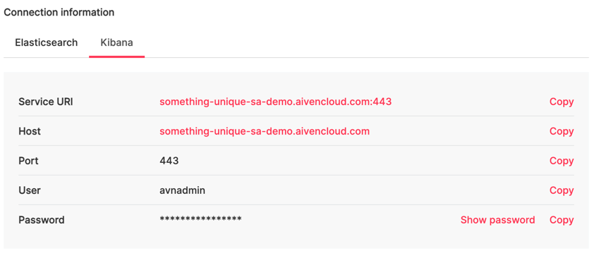 Kibana connection info kubernetes-4