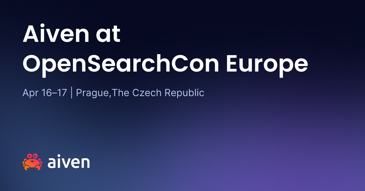 OpenSearchCon Europe 2026 — Aiven event banner