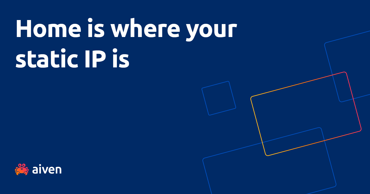 Static IP addresses for your data infrastructure