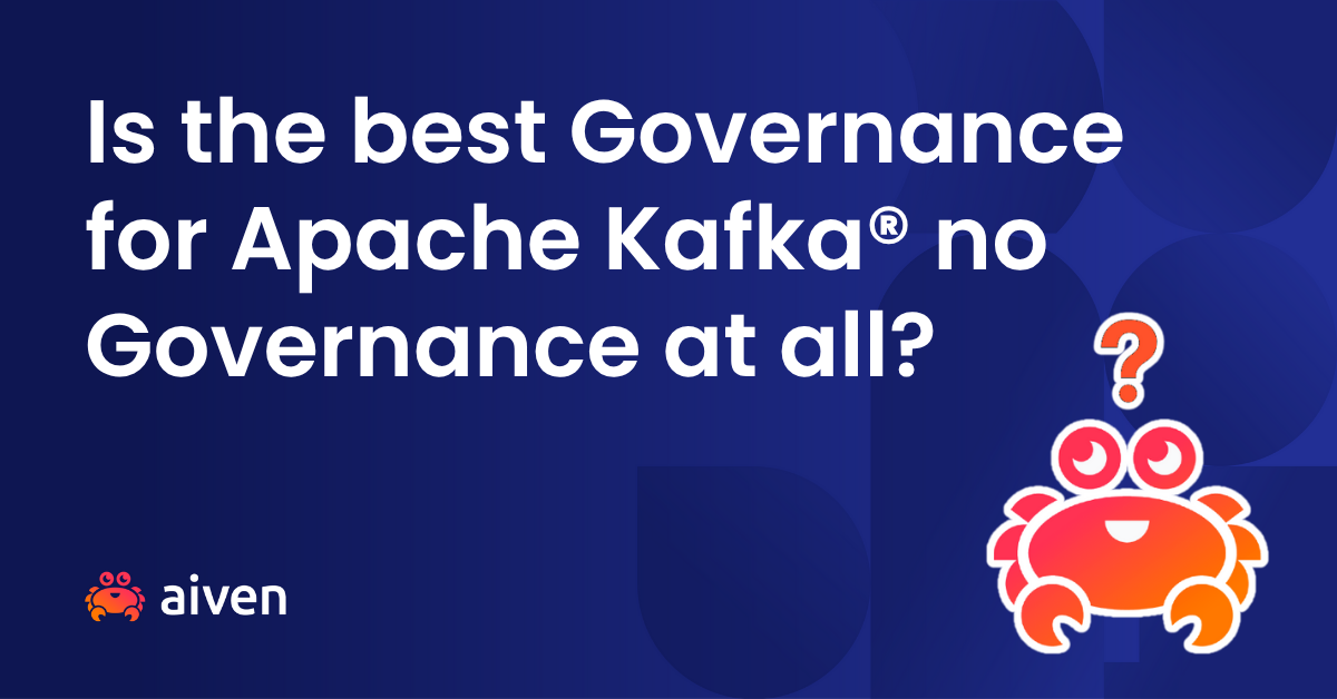 Is the best Apache Kafka governance no governance at all?