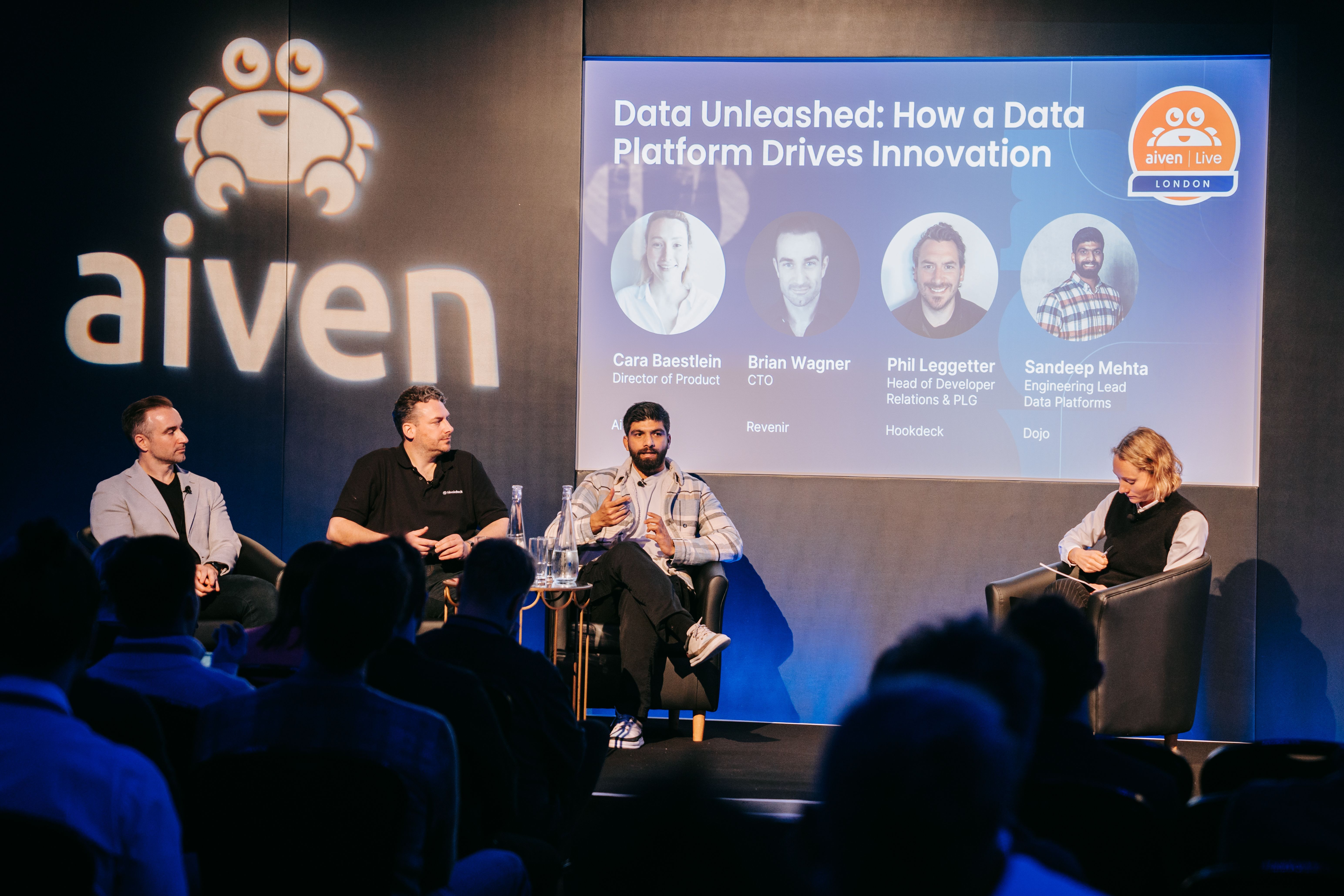 Aiven Live customer panel on stage