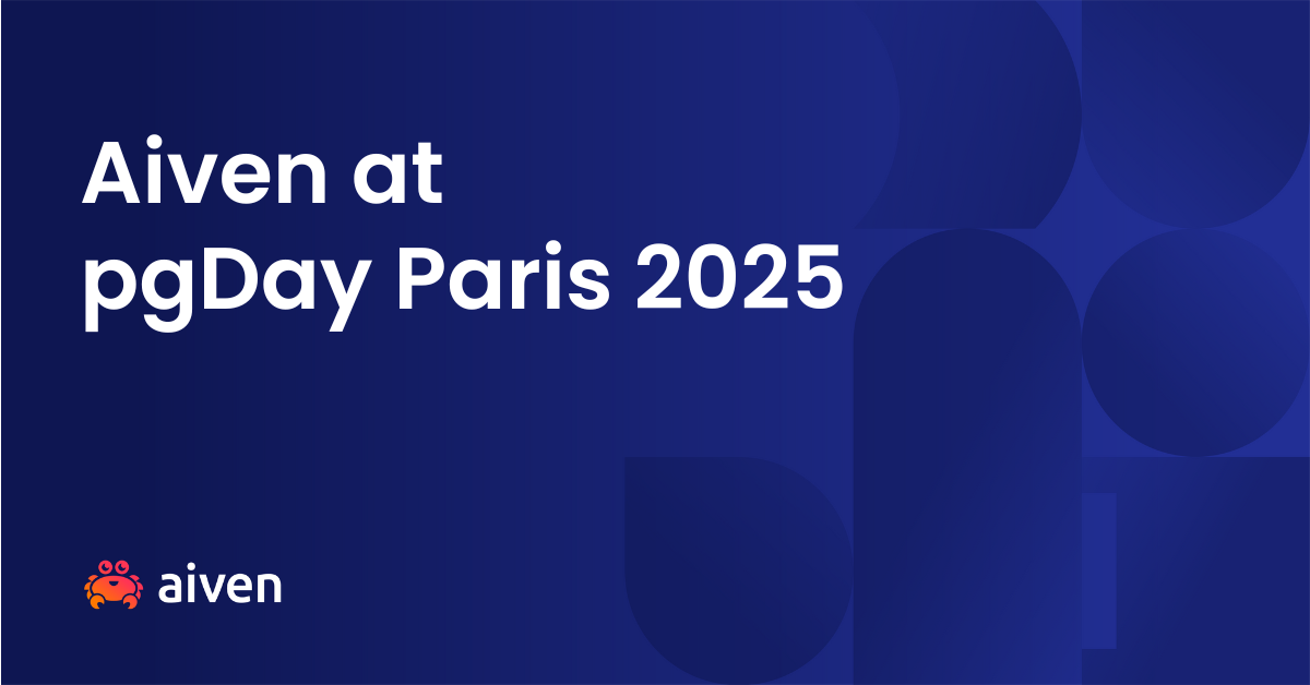 Aiven at pgDay Paris 2025