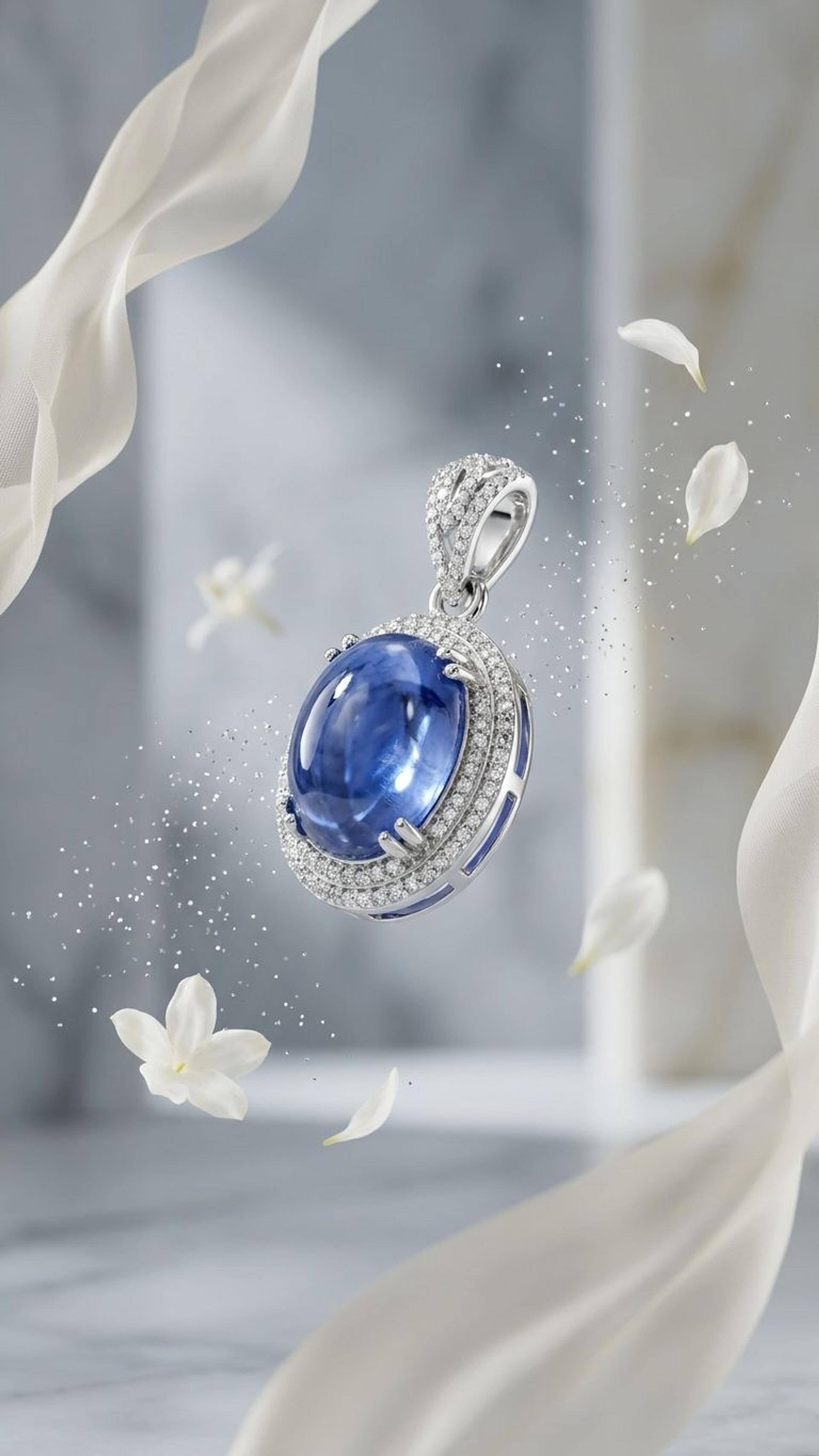Tanzanite Tanzanite Pendant in 92.5 Sterling Silver — Surya Jewellers Jaipur
