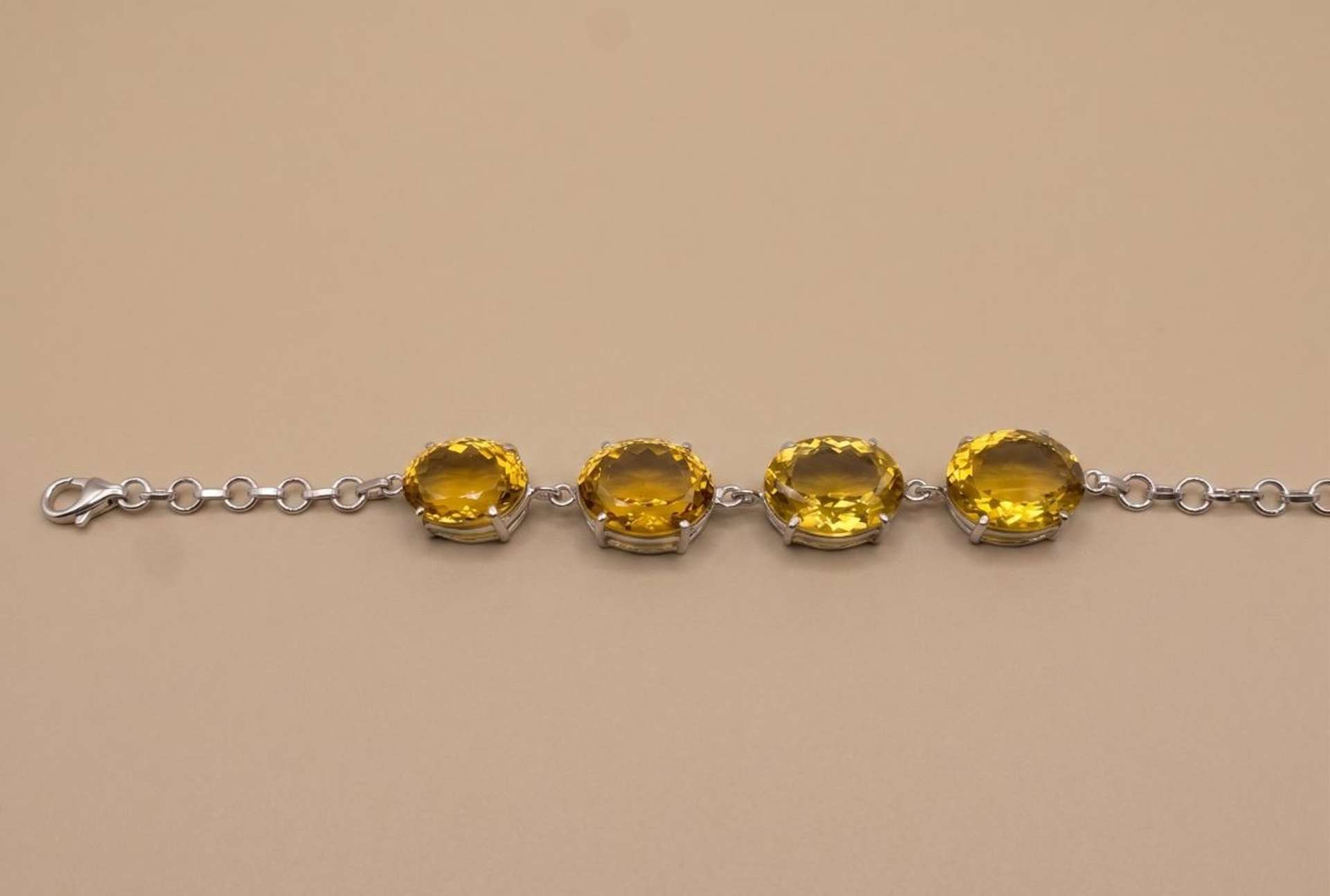 Honey Quartz Bracelet in 92.5 sterling silver by Surya Jewellers Jaipur