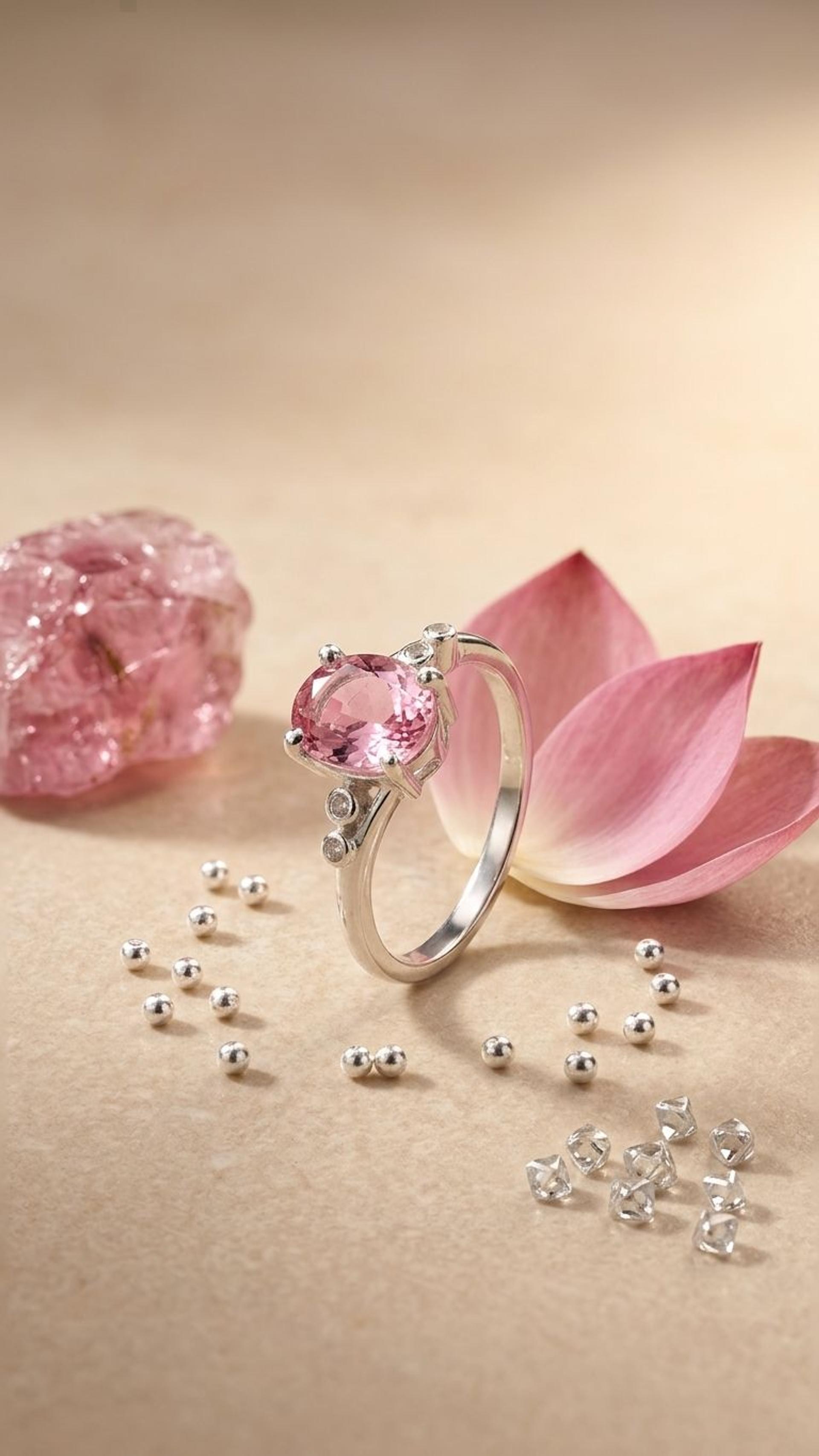 Tourmaline Ring view 4 — Rings in 92.5 Sterling Silver