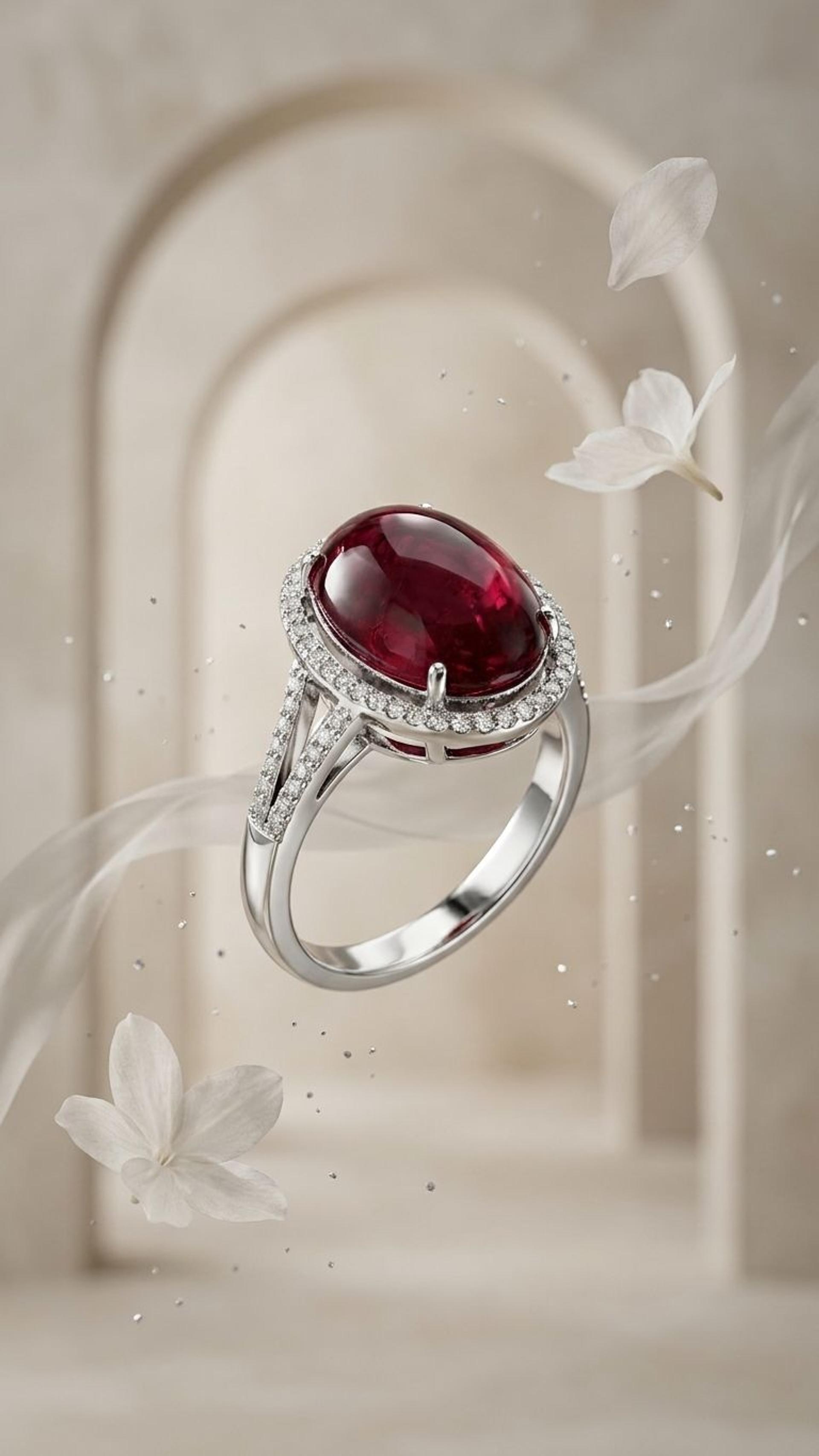 Tourmaline Ring view 4 — Rings in 92.5 Sterling Silver