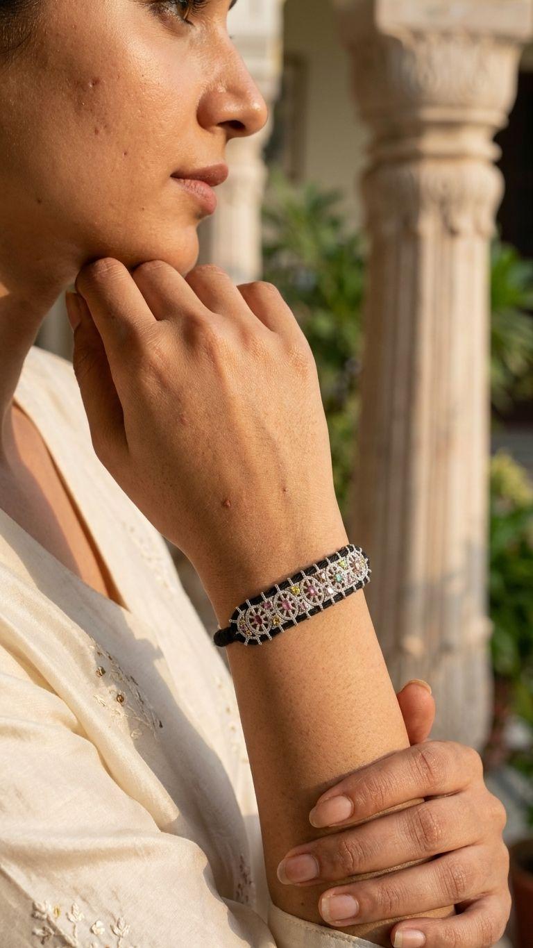 Tourmaline Tourmaline Bracelet in 92.5 Sterling Silver — Surya Jewellers Jaipur