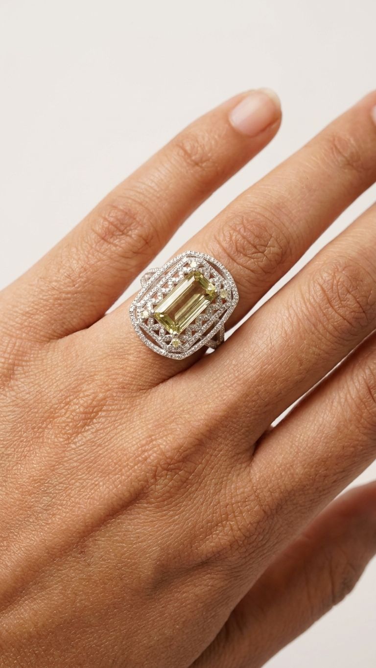 Tourmaline Ring view 4 — Rings in 92.5 Sterling Silver