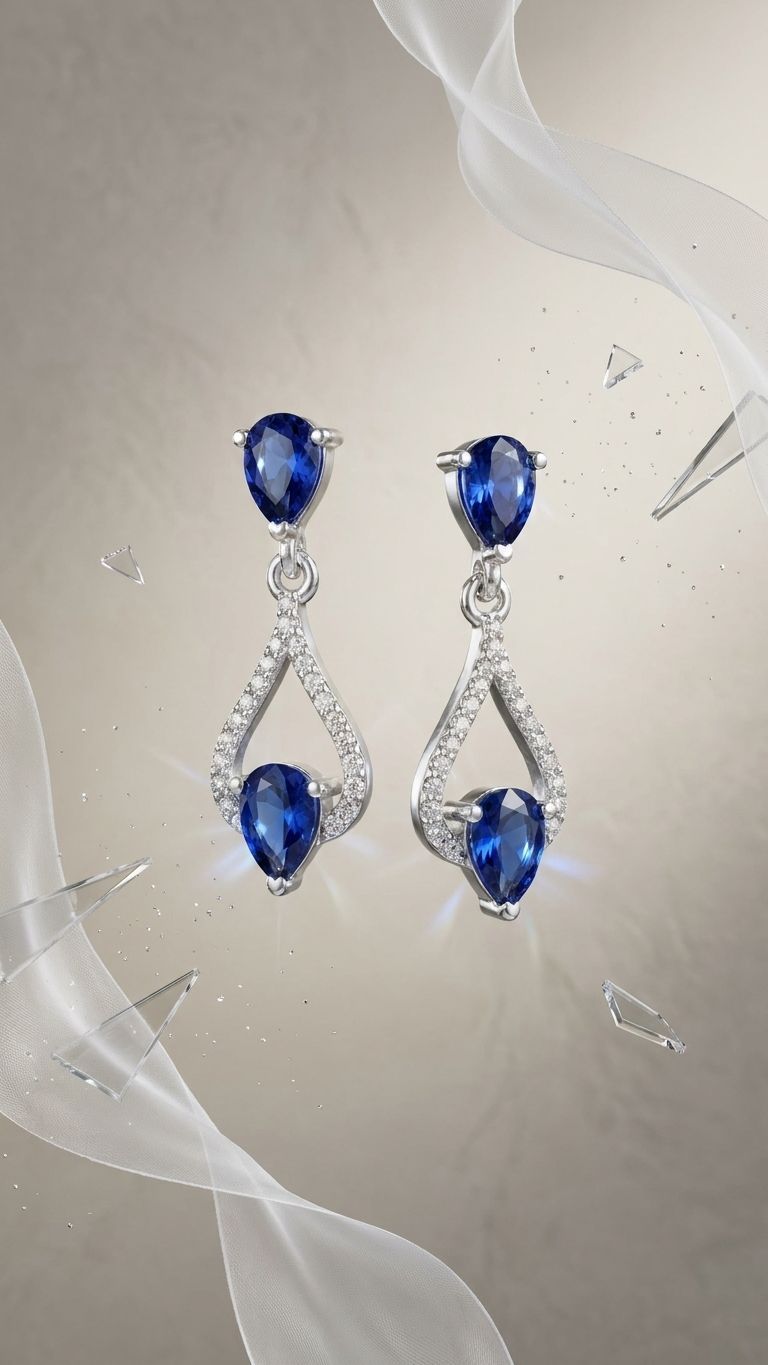 Kynite Earrings view 3 — Earrings in 92.5 Sterling Silver