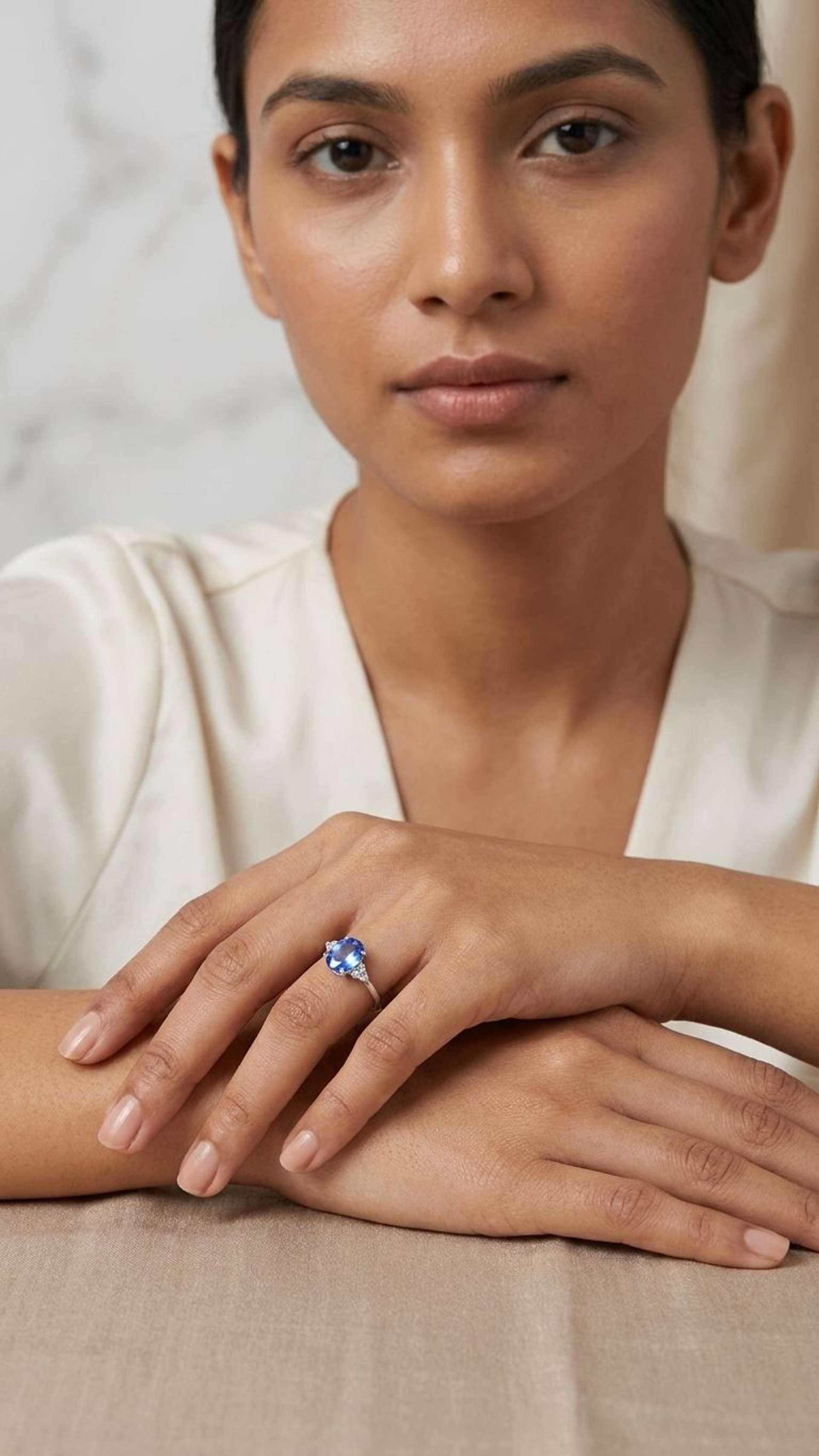 Tanzanite Ring in 92.5 sterling silver by Surya Jewellers Jaipur