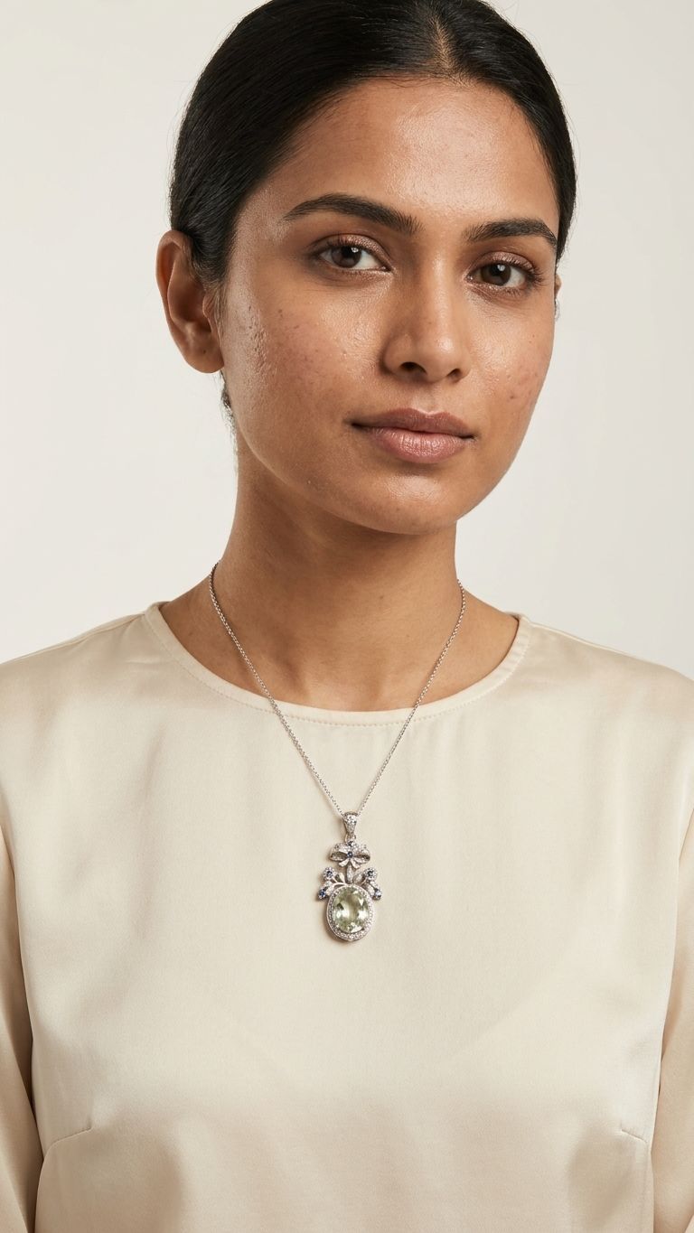 Tourmaline Pendant view 2 — Pendants in 92.5 Sterling Silver