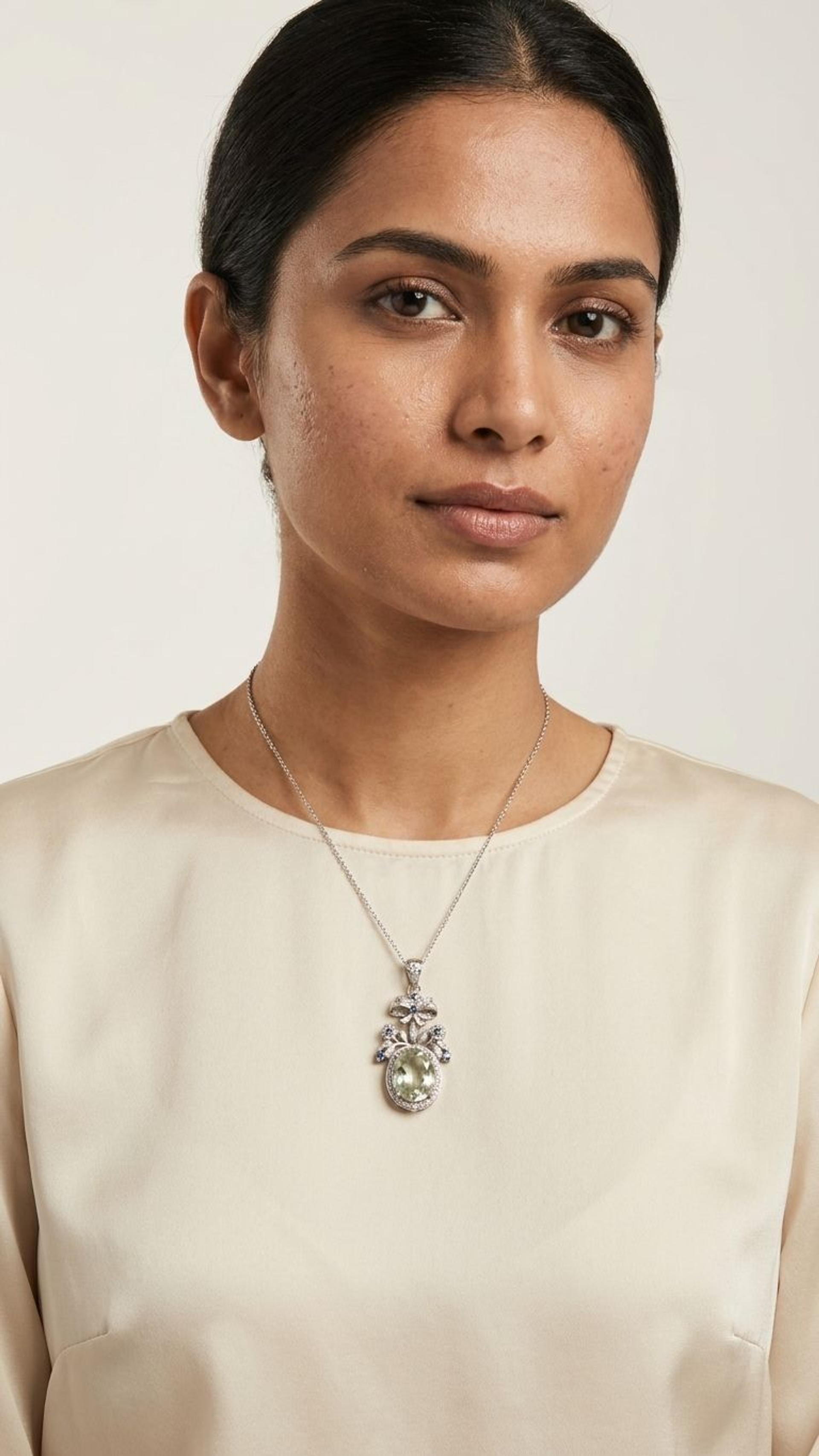 Tourmaline Pendant view 2 — Pendants in 92.5 Sterling Silver