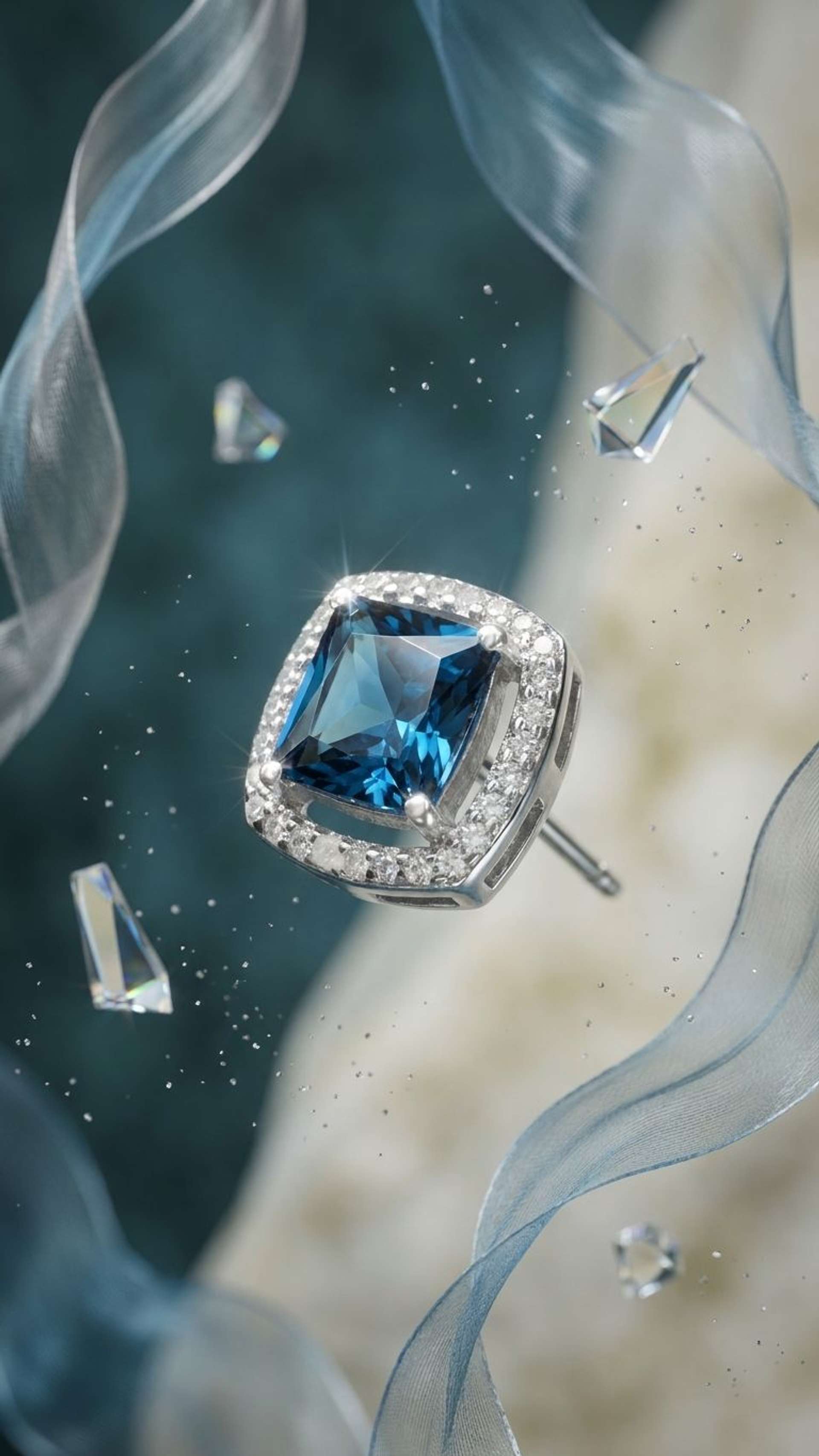 Landon Topas Stud in 92.5 sterling silver by Surya Jewellers Jaipur