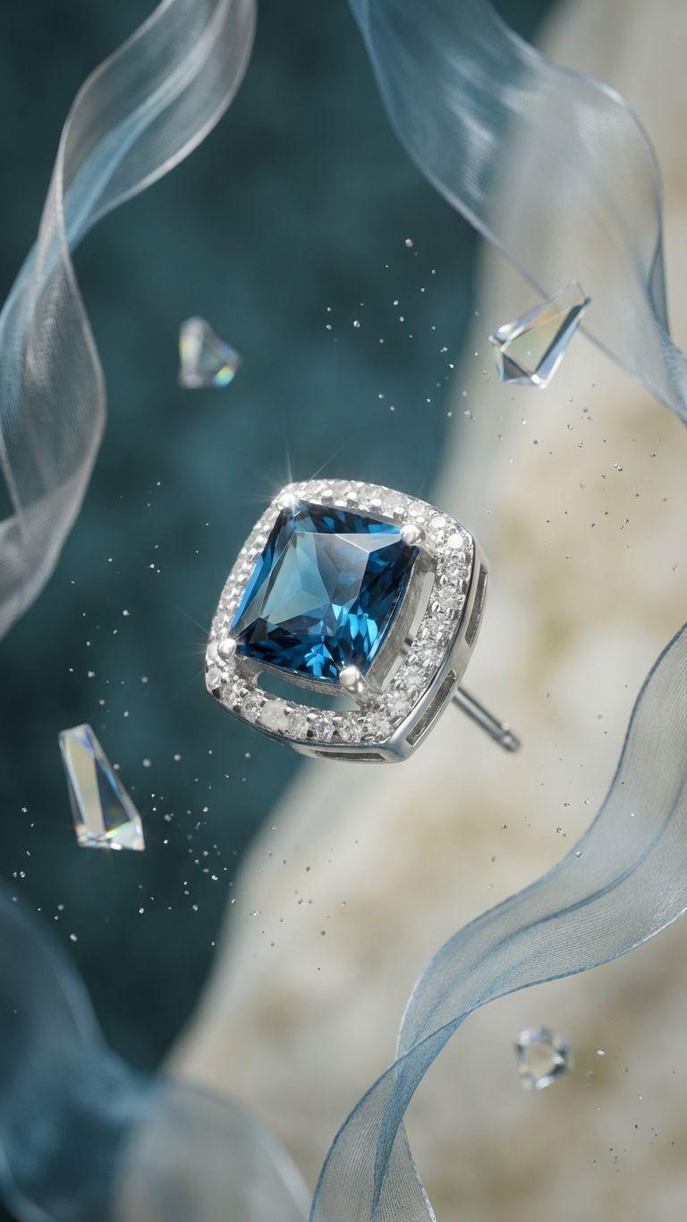Landon topas Landon Topas Stud in 92.5 Sterling Silver — Surya Jewellers Jaipur