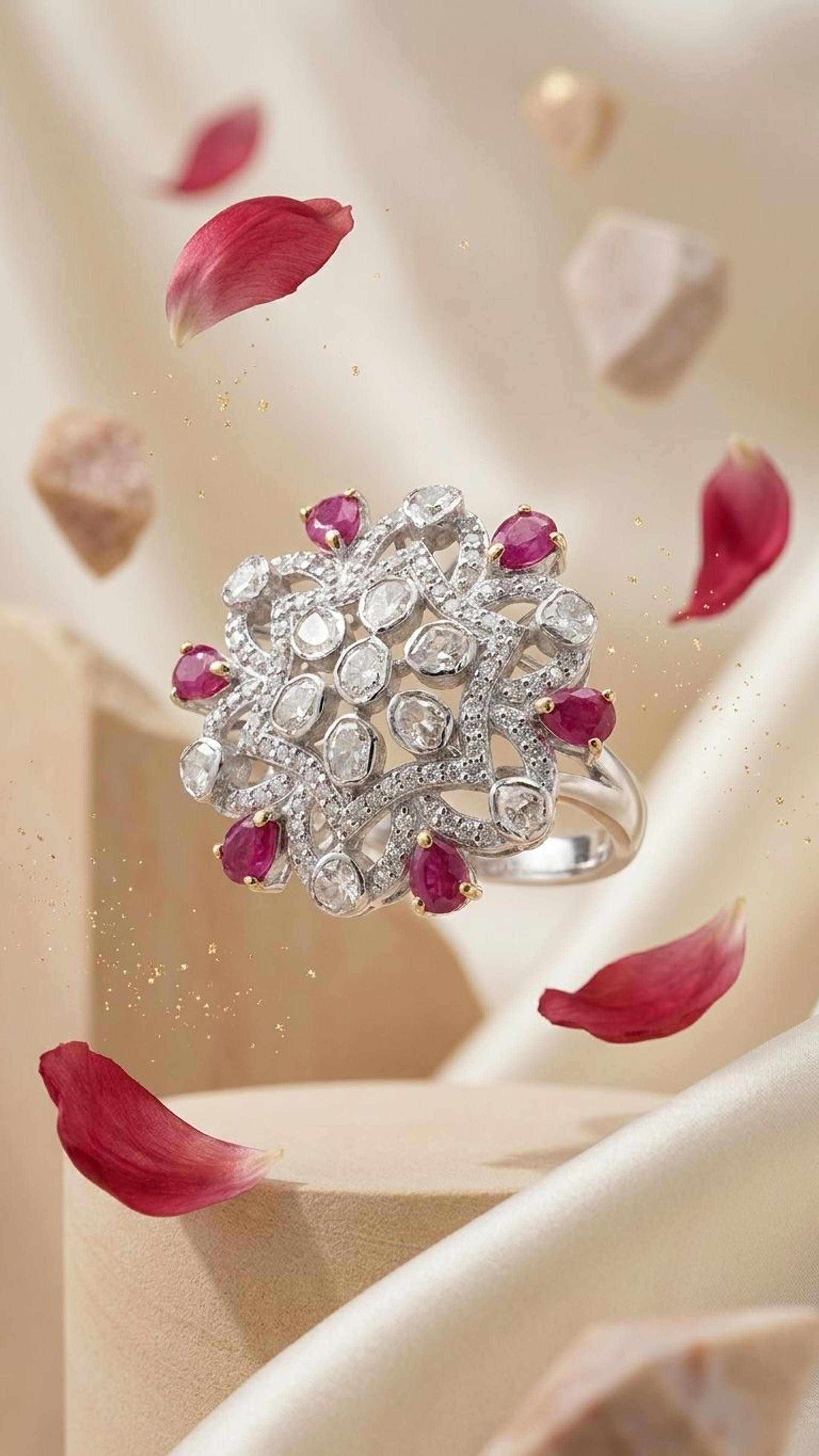 Ruby Ring view 2 — Rings in 92.5 Sterling Silver