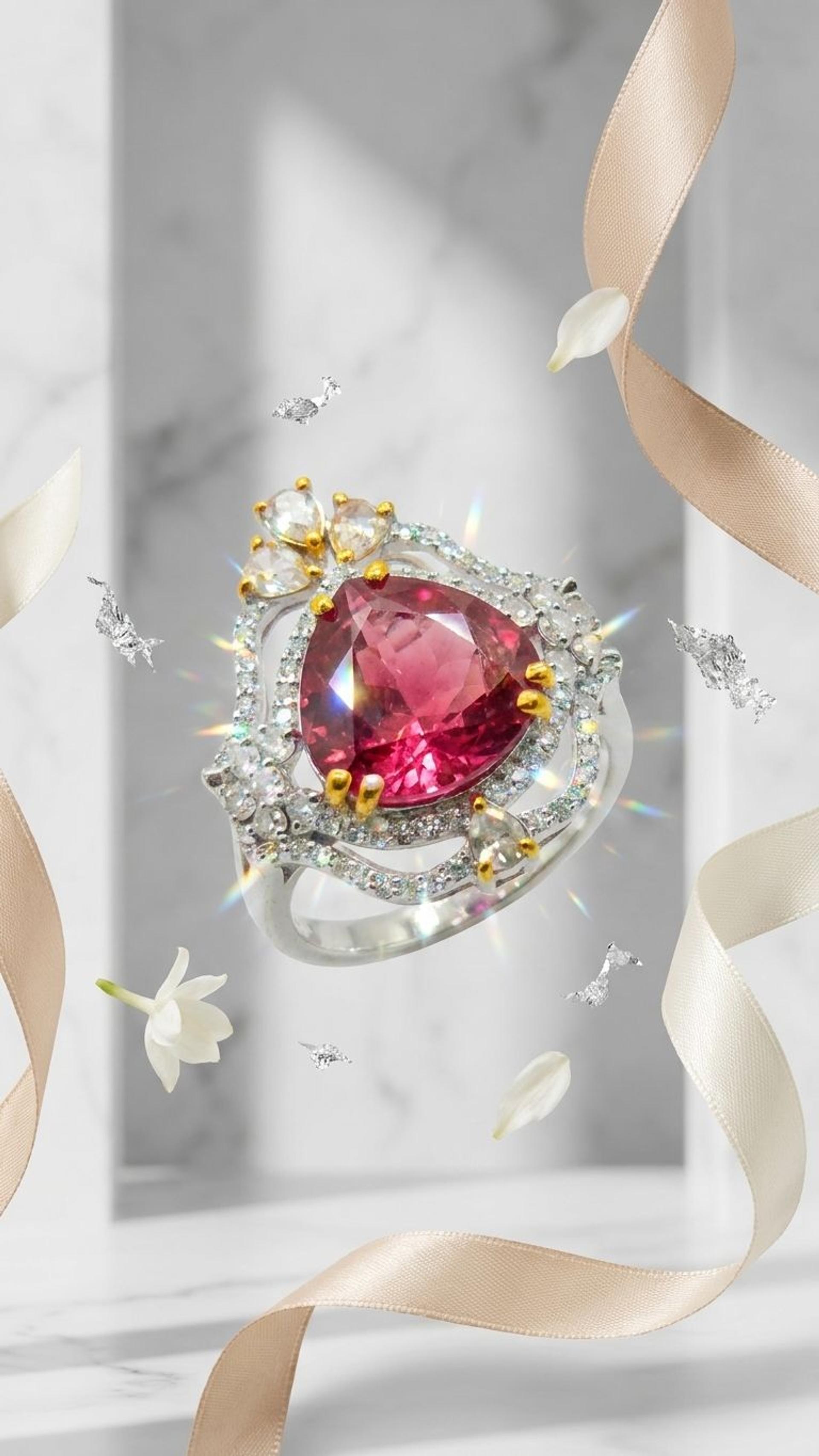 Ruby Lite Ring view 5 — Rings in 92.5 Sterling Silver