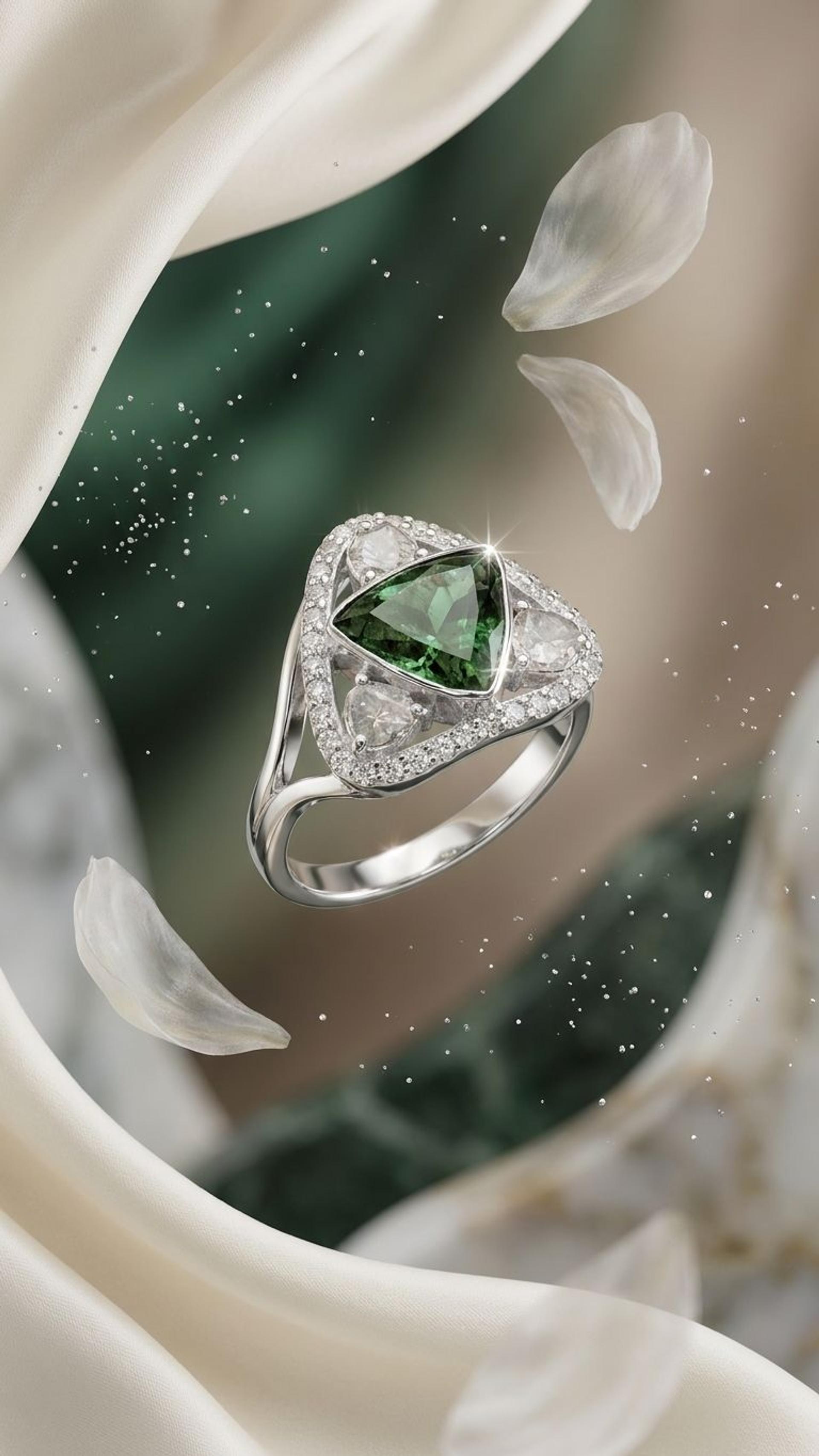 Diamond Polki Ring in 92.5 Sterling Silver — Surya Jewellers Jaipur