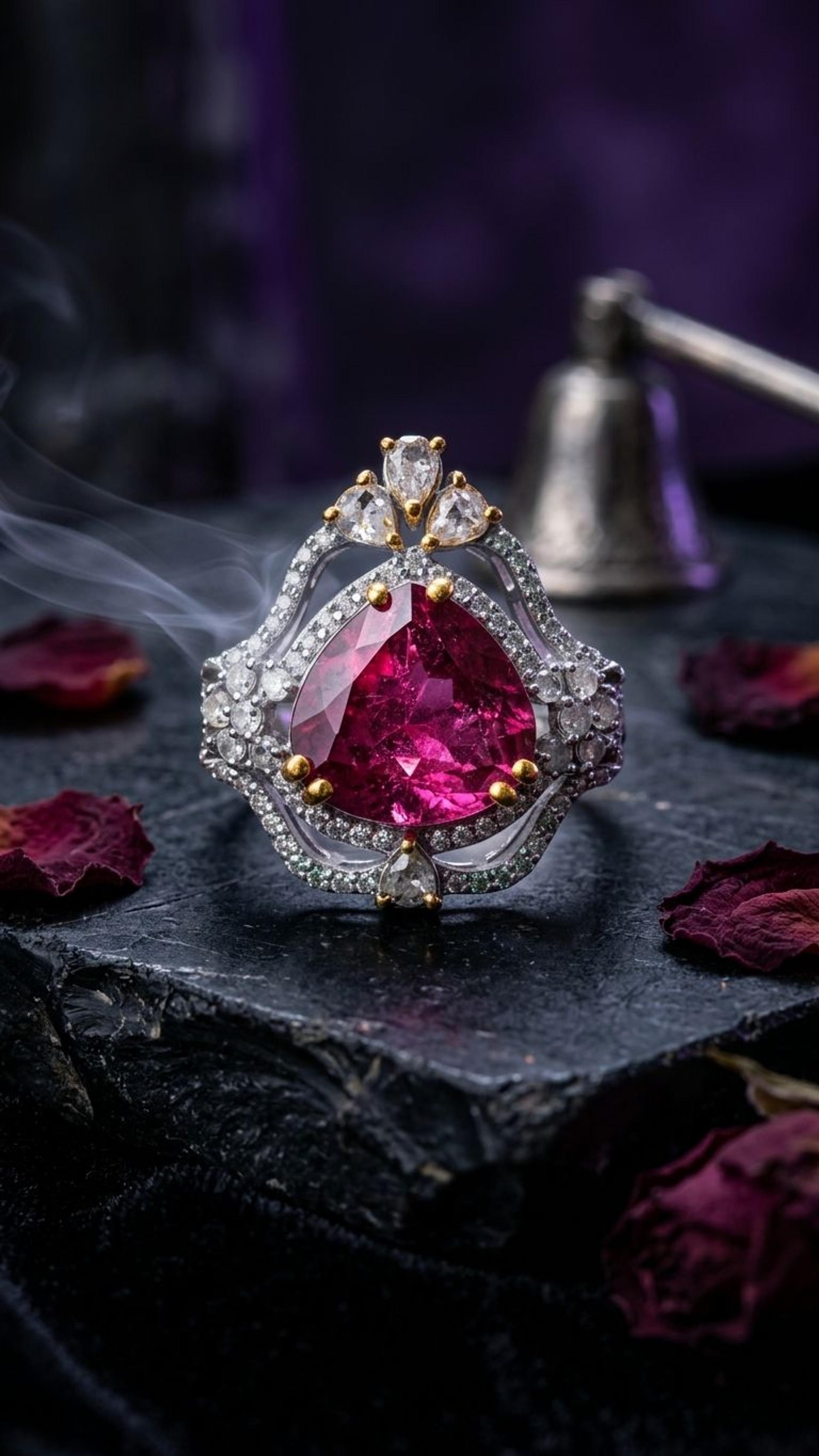 Ruby Lite Ring view 3 — Rings in 92.5 Sterling Silver