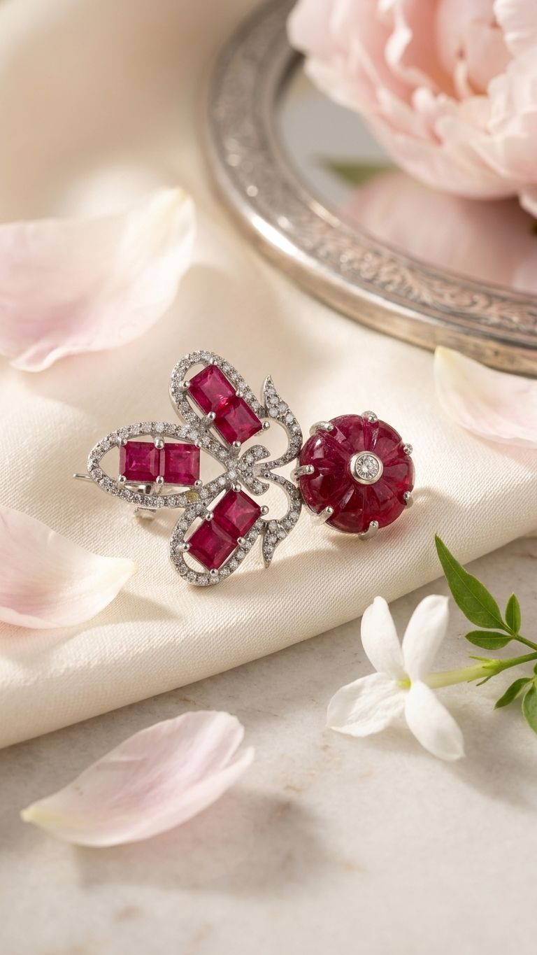 Ruby Ruby Carbeen Brooch view 4 — Pendants in 92.5 Sterling Silver