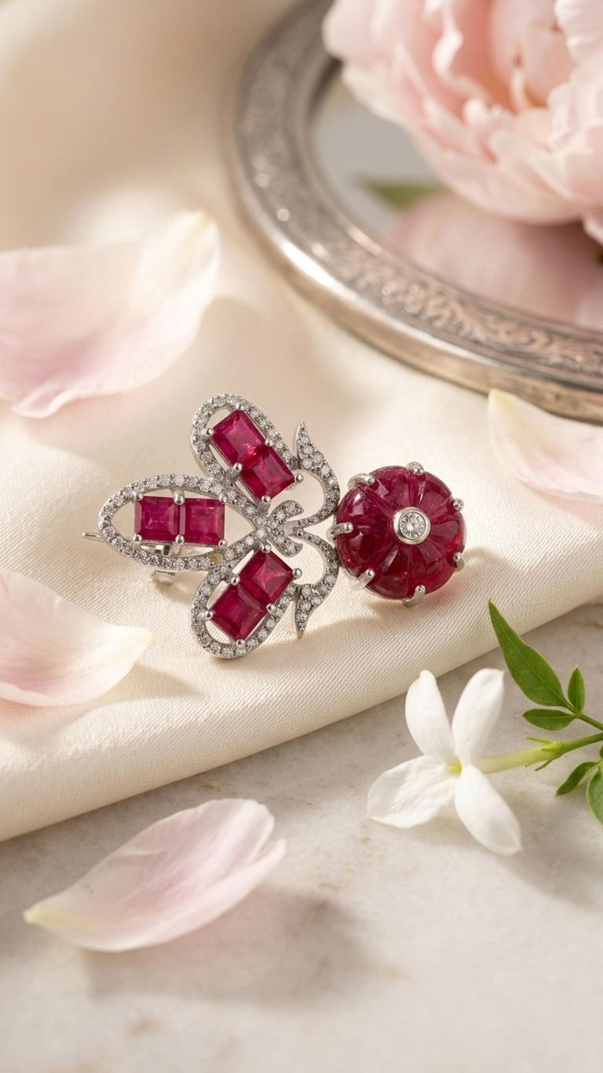 Ruby Ruby Carbeen Brooch view 4 — Brooches in 92.5 Sterling Silver