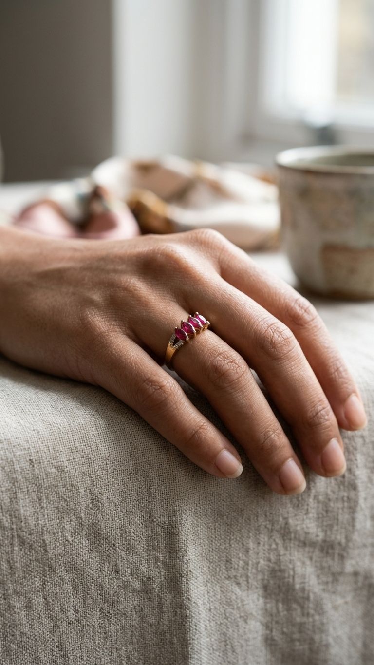 Ruby Ring view 4 — Rings in 92.5 Sterling Silver