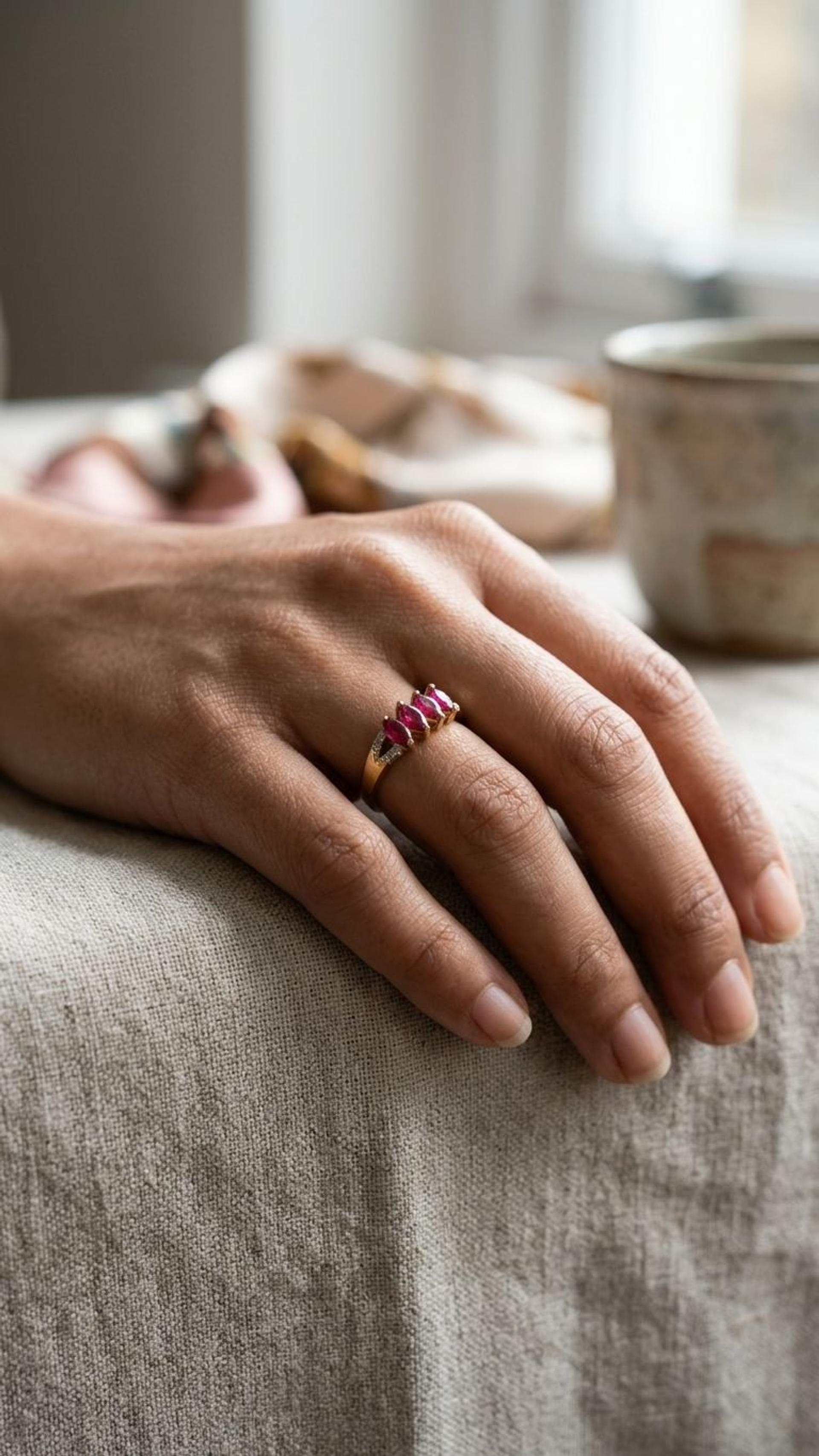 Ruby Ring view 4 — Rings in 92.5 Sterling Silver