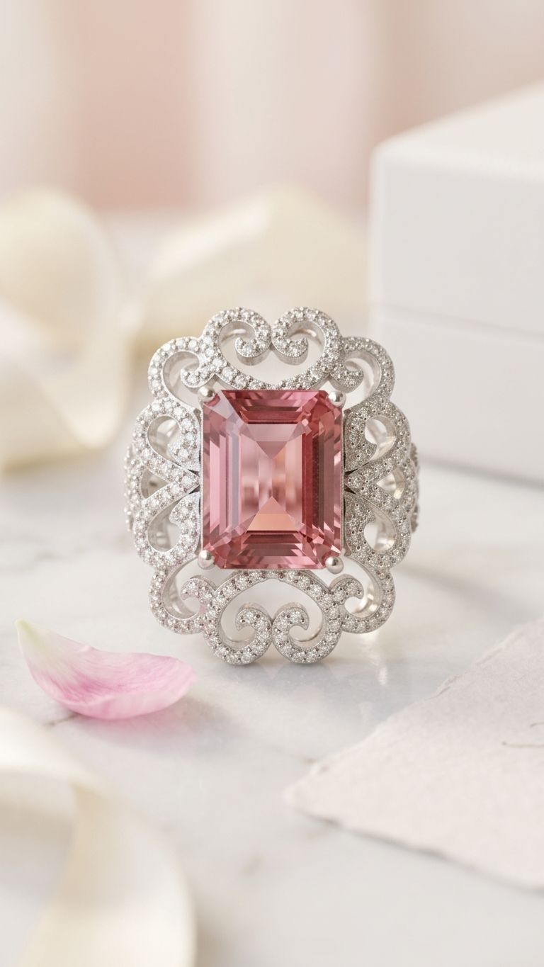 Tourmaline Ring view 3 — Rings in 92.5 Sterling Silver