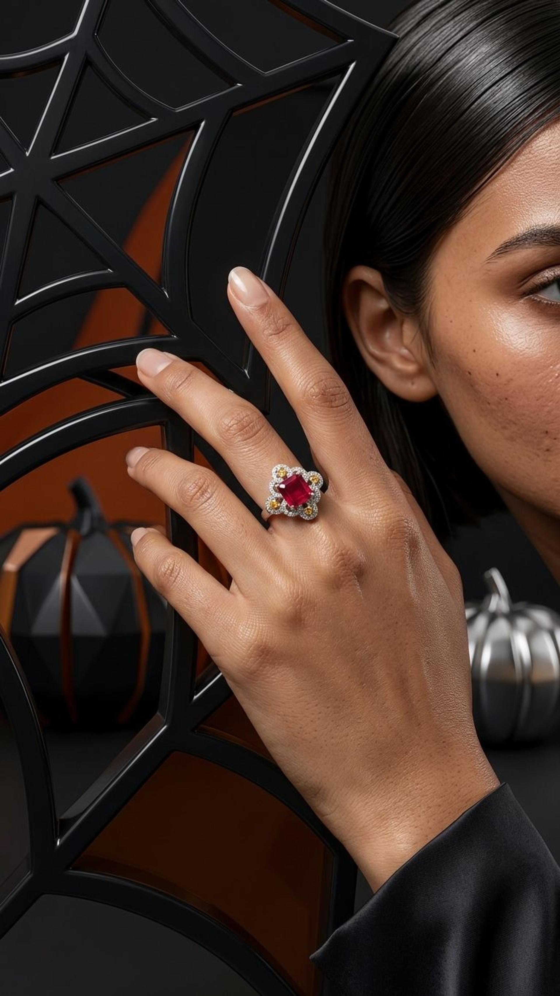 Ruby Ring view 2 — Rings in 92.5 Sterling Silver