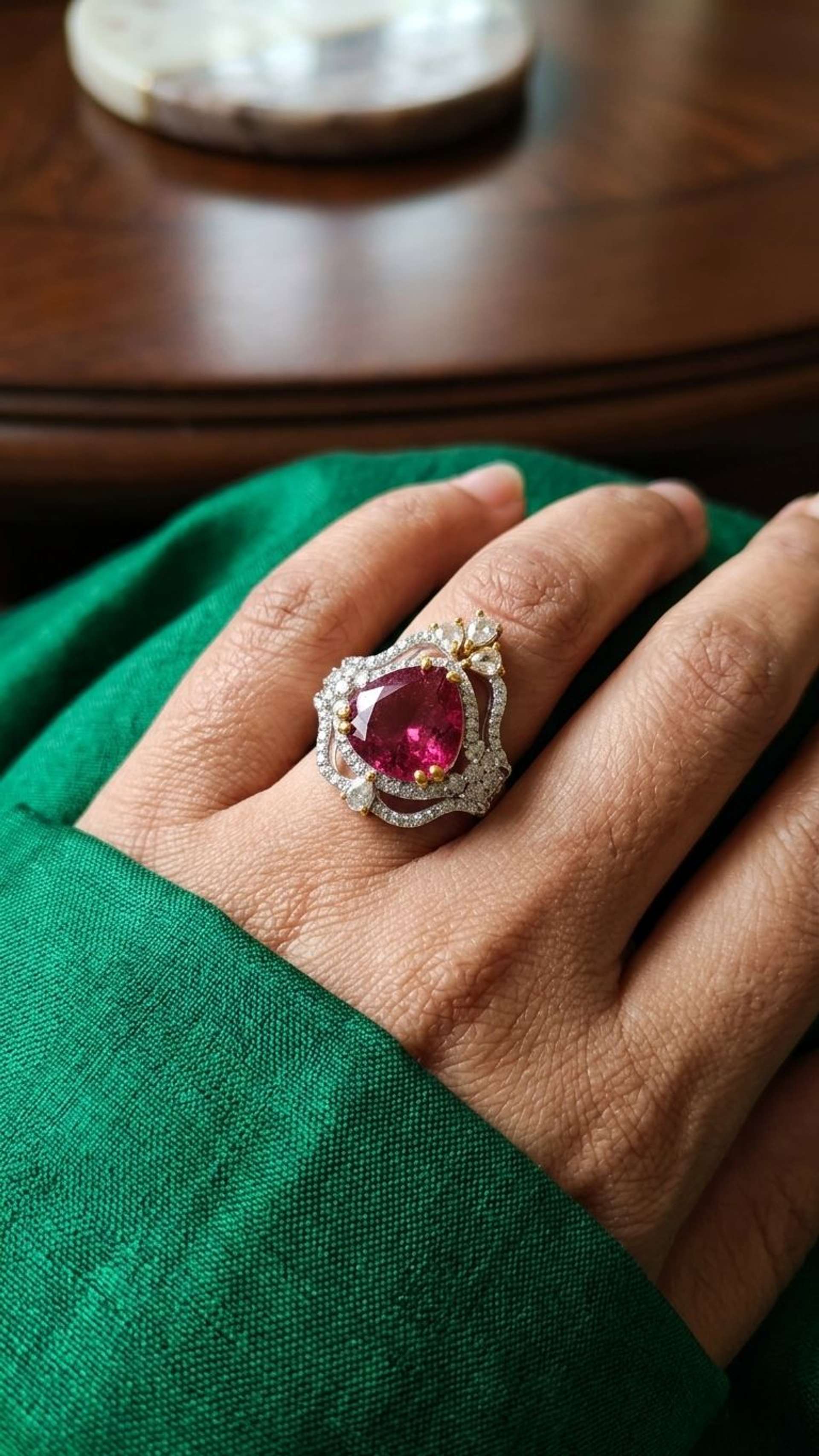 Ruby Lite Ring in 92.5 sterling silver by Surya Jewellers Jaipur