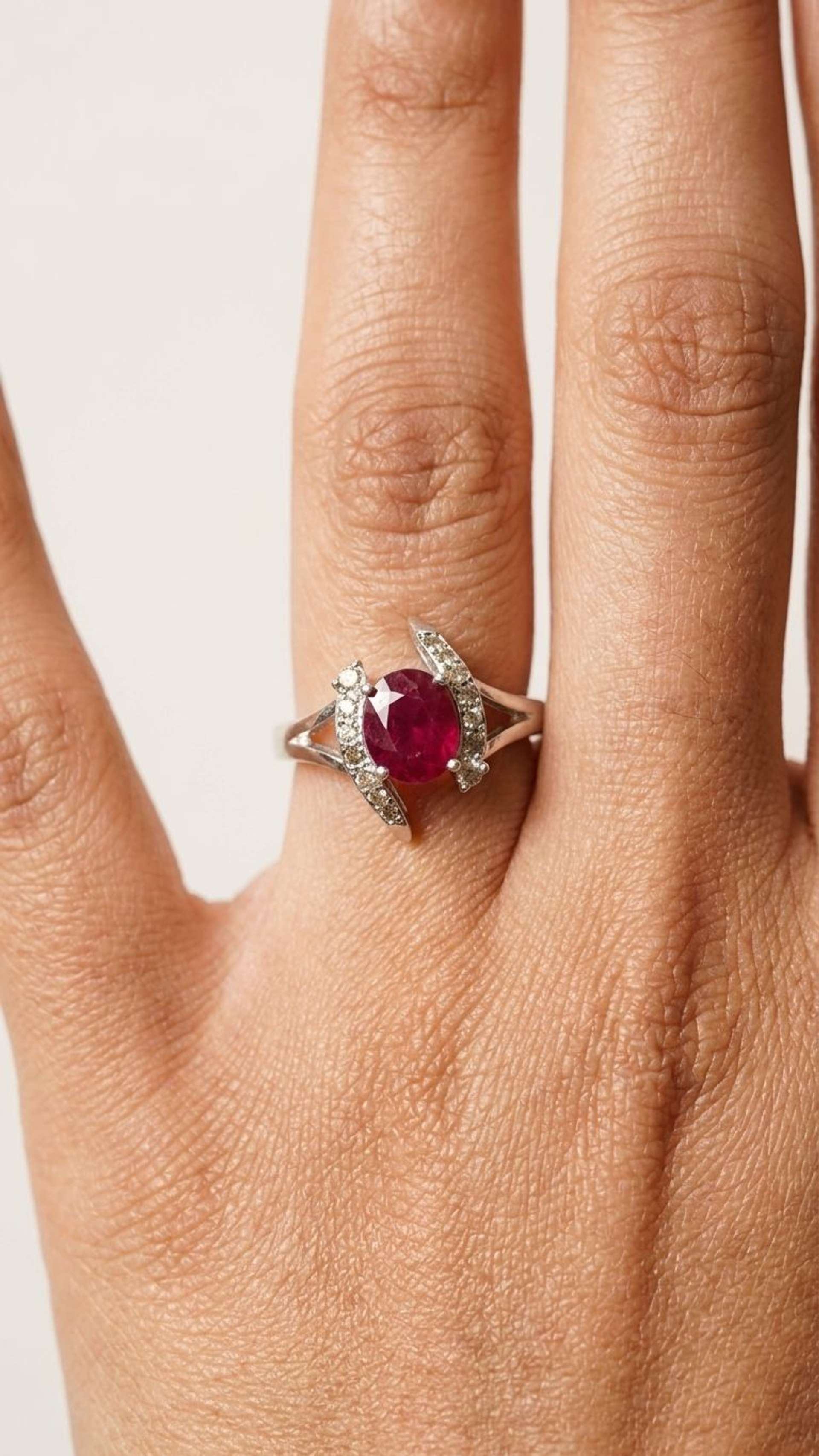 Ruby Ring in 92.5 sterling silver by Surya Jewellers Jaipur