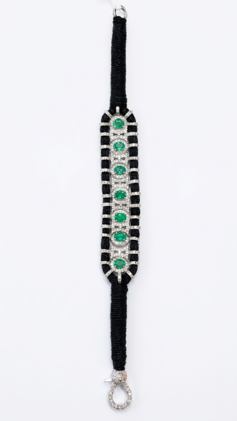 Emerald Bracelet view 2 — Bracelets in 92.5 Sterling Silver